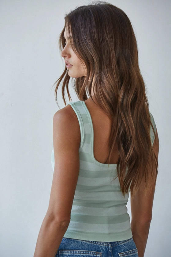 Seafoam Stripe Tank