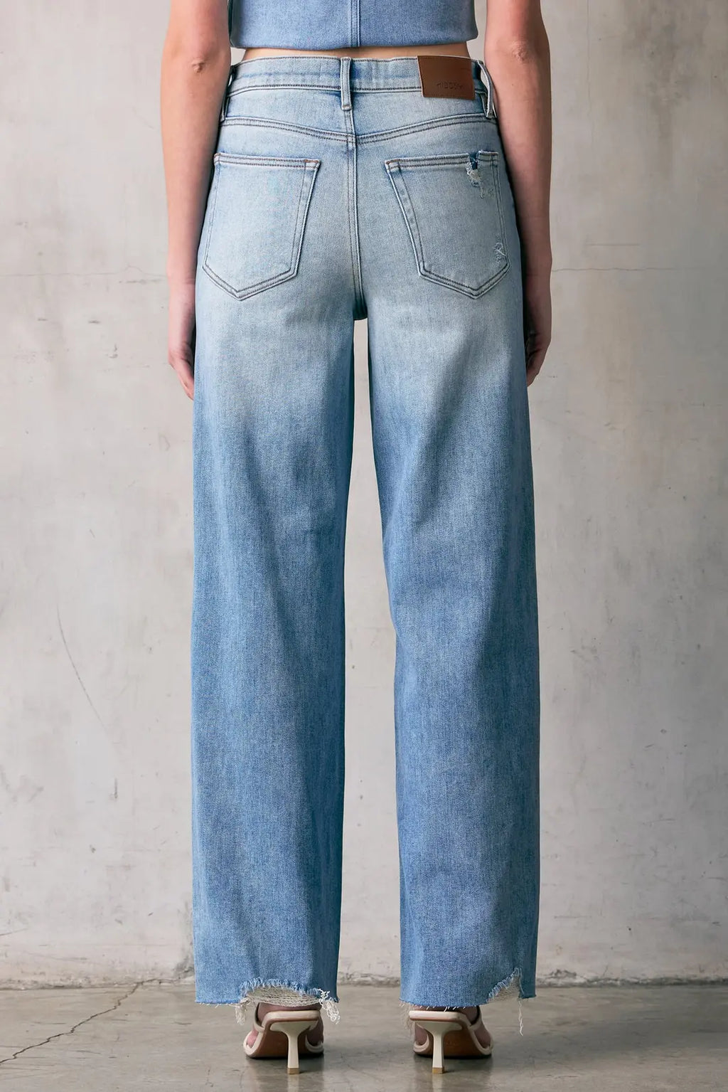 Logan Saltwater Distressed Dad Jean