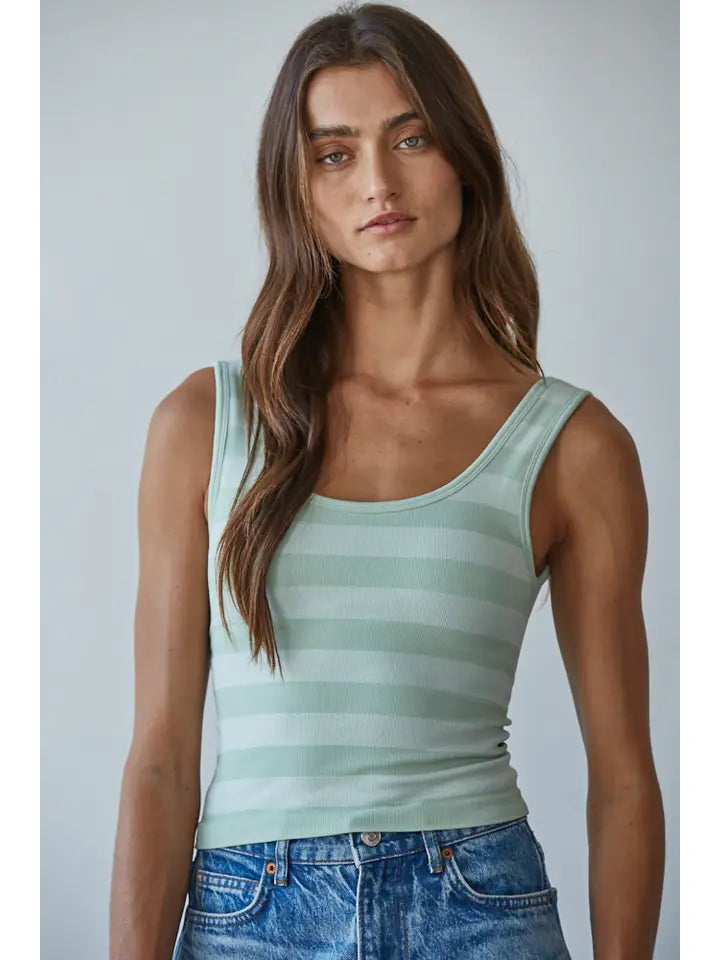 Seafoam Stripe Tank