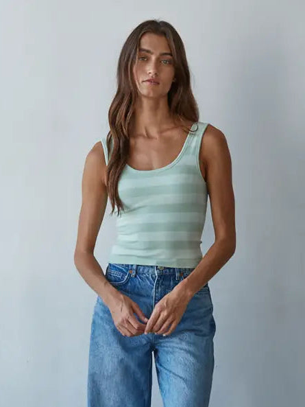 Seafoam Stripe Tank